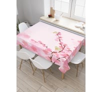 Прямоугольная скатерть JOYARTY Весенняя ветка из сатена tc_28479_120x145