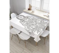 Прямоугольная скатерть JOYARTY Азиатский лотос из сатена tc_32467_120x145