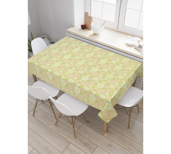 Прямоугольная скатерть JOYARTY Ажурные снежинки из сатена tc_31850_120x145 1