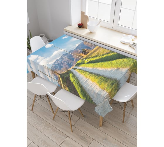Прямоугольная скатерть JOYARTY Вдоль дороги из сатена tc_21331_120x145
