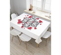 Прямоугольная скатерть JOYARTY Happy Valentines day из сатена tc_91953_120x145