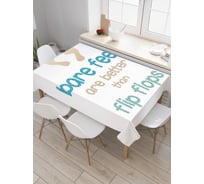 Прямоугольная скатерть JOYARTY Босые ноги лучше из сатена tc_5328_120x145
