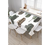 Прямоугольная скатерть JOYARTY Виды танков из сатена tc_20153_120x145