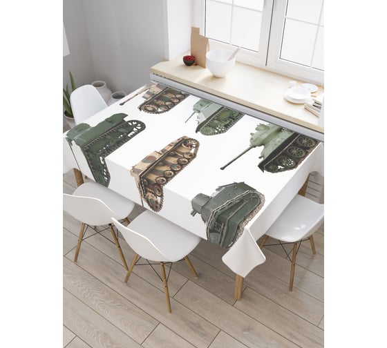 Прямоугольная скатерть JOYARTY Виды танков из сатена tc_20153_120x145 1