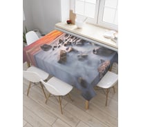 Прямоугольная скатерть JOYARTY Береговой туман из сатена tc_19854_120x145