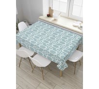 Прямоугольная скатерть JOYARTY Бирюзовые овалы из сатена tc_34123_120x145