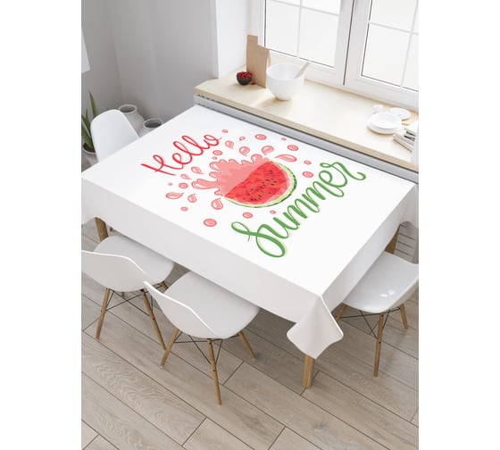 Прямоугольная скатерть JOYARTY Арбузное лето из сатена tc_53739_120x145 1
