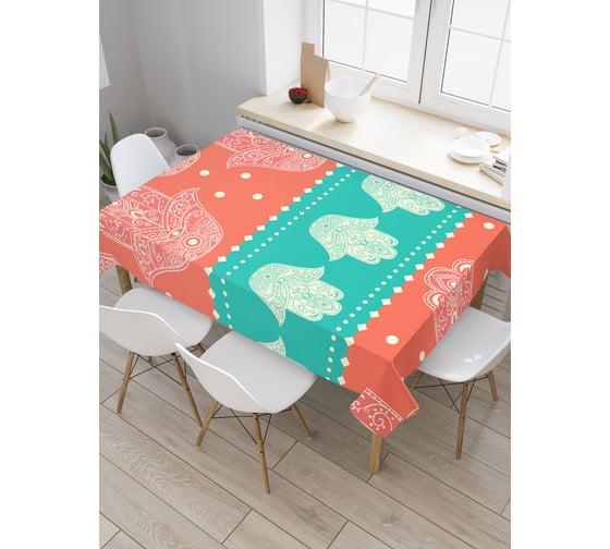 Прямоугольная скатерть JOYARTY Божья рука из сатена tc_19269_120x145 1