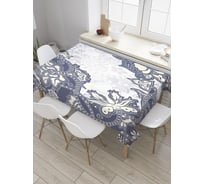 Прямоугольная скатерть JOYARTY Ажур цветов из сатена tc_32155_120x145