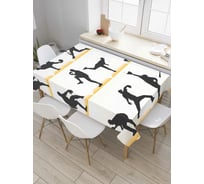 Прямоугольная скатерть JOYARTY Бейсбольные движения из сатена tc_6604_120x145