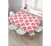 Прямоугольная скатерть JOYARTY Арбузный орнамент из сатена tc_47785_120x145