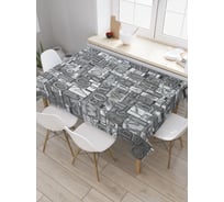 Прямоугольная скатерть JOYARTY Алфавит в типографике из сатена tc_29705_120x145