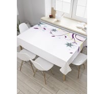 Прямоугольная скатерть JOYARTY Витиеватые цветы из сатена tc_28218_120x145