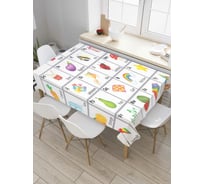 Прямоугольная скатерть JOYARTY Алфавит с картинками из сатена tc_7352_120x145