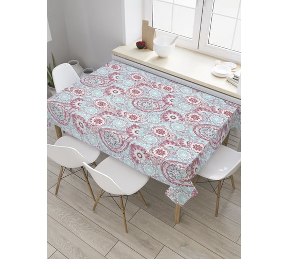 Прямоугольная скатерть JOYARTY Ажурные пейсли из сатена tc_32266_120x145 1