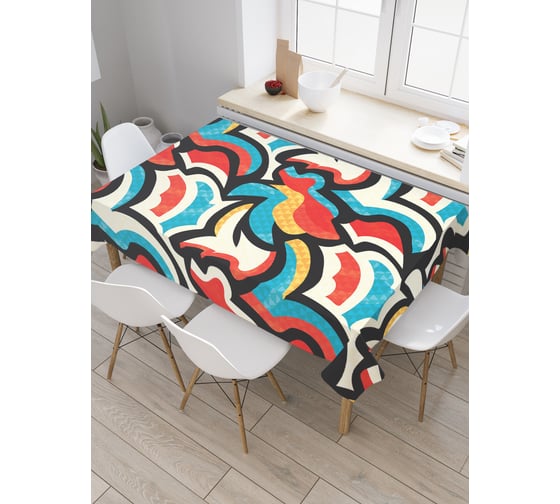 Прямоугольная скатерть JOYARTY Абстрактные узоры из сатена tc_18648_120x145 1