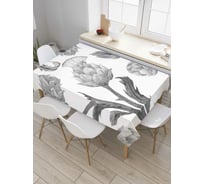 Прямоугольная скатерть JOYARTY Артишок монохром из сатена tc_38901_120x145
