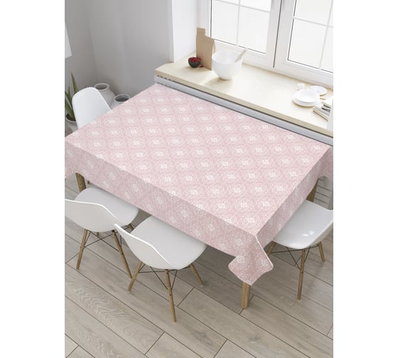 Прямоугольная скатерть JOYARTY Ажурная нежность из сатена tc_31764_120x145 1