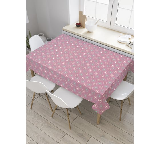 Прямоугольная скатерть JOYARTY Ажурные круги из сатена tc_31827_120x145 1