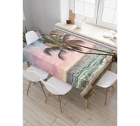 Прямоугольная скатерть JOYARTY Вечерний берег из сатена tc_31238_120x145