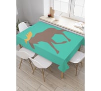 Прямоугольная скатерть JOYARTY Бегущий лось из сатена tc_22283_120x145