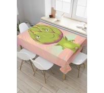 Прямоугольная скатерть JOYARTY Веселый артишок из сатена tc_38918_120x145