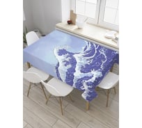 Прямоугольная скатерть JOYARTY Бушующие волны из сатена tc_8998_120x145