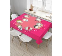 Прямоугольная скатерть JOYARTY Ангелы любви из сатена tc_91936_120x145