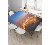 Прямоугольная скатерть JOYARTY Вид с горы из сатена tc_29776_120x145