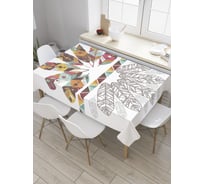 Прямоугольная скатерть JOYARTY Веер из перьев из сатена tc_33002_120x145