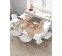 Прямоугольная скатерть JOYARTY Африканский дом из сатена tc_36773_120x145