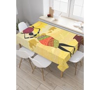 Прямоугольная скатерть JOYARTY Африканка с кувшином из сатена tc_36750_120x145