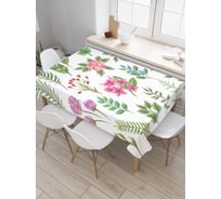 Прямоугольная скатерть JOYARTY Ботаника тропических растений из сатена tc_38866_120x145