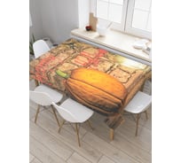 Прямоугольная скатерть JOYARTY Вечер с тыквой из сатена tc_4806_120x145