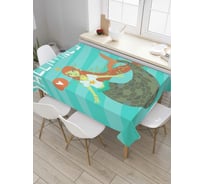Прямоугольная скатерть JOYARTY Валентинка с русалкой из сатена tc_7498_120x145