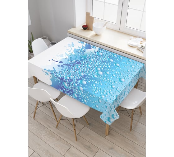 Прямоугольная скатерть JOYARTY Брызги воды из сатена tc_29393_120x145 1