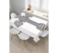 Прямоугольная скатерть JOYARTY Ажурный крест из сатена tc_79763_120x145
