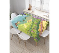 Прямоугольная скатерть JOYARTY Виноградники на холмах из сатена tc_21611_120x145