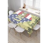 Прямоугольная скатерть JOYARTY Америка в моем сердце из сатена tc_30439_120x145