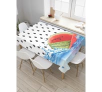 Прямоугольная скатерть JOYARTY Арбузный дождь из сатена tc_7444_120x145