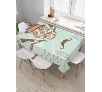 Прямоугольная скатерть JOYARTY Барбер шоп из сатена tc_30441_120x145