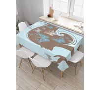 Прямоугольная скатерть JOYARTY Бабочки в локонах из сатена tc_32248_120x145