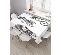 Прямоугольная скатерть JOYARTY Байки в прыжке из сатена tc_27720_120x145