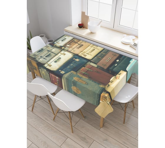 Прямоугольная скатерть JOYARTY Багажный отсек из сатена tc_13148_120x145 1