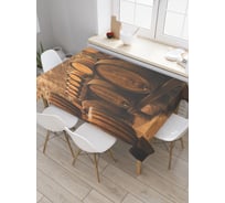 Прямоугольная скатерть JOYARTY Винные запасы из сатена tc_9903_120x145