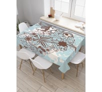 Прямоугольная скатерть JOYARTY Букет из ажурных цветов из сатена tc_29318_120x145