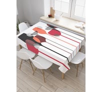 Прямоугольная скатерть JOYARTY Винные бокалы из сатена tc_38290_120x145