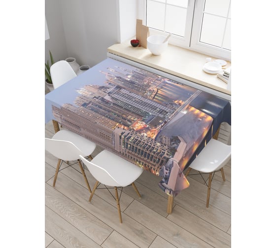 Прямоугольная скатерть JOYARTY Вечерняя река из сатена tc_954_120x145 1