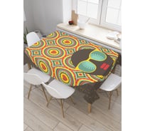 Прямоугольная скатерть JOYARTY Афро арт из сатена tc_29453_120x145