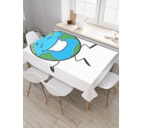Прямоугольная скатерть JOYARTY Веселая планета из сатена tc_4955_120x145